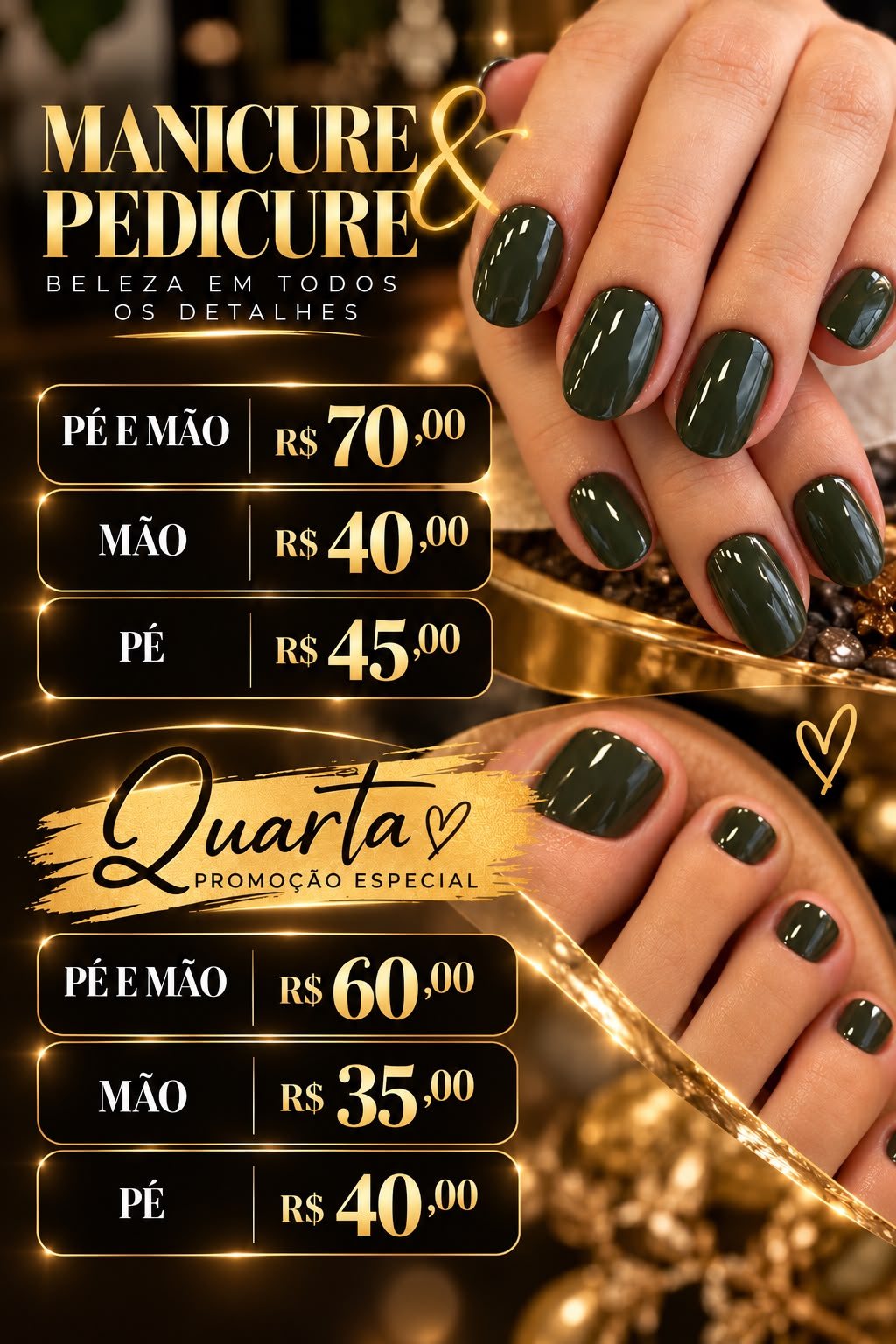 Anúncio do Salão Kharina Ribeiro: Manicure e pedicure