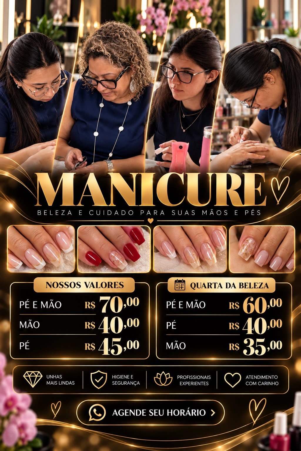 Anúncio do Salão Kharina Ribeiro: Manicure
